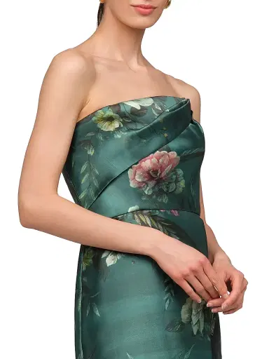 Kay Unger Women's Amelie Floral Tea-Length Dress | Thumbnail 6