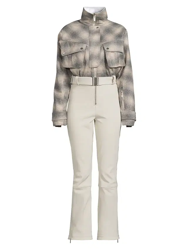 Cordova Women's Telluride Ski Suit - Plaid Smoke Stone