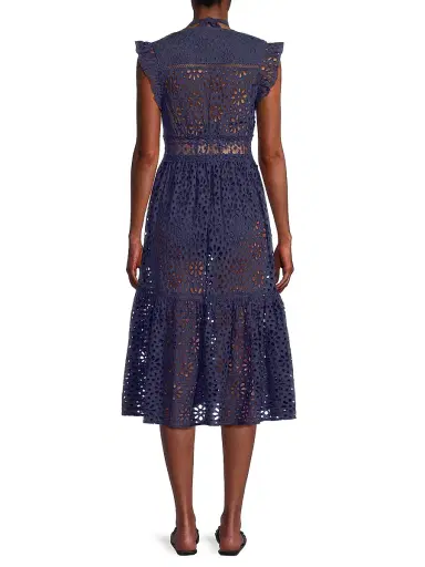 Change of Scenery Women's Lauren Eyelet Cover-Up Dress - Navy | Thumbnail 5