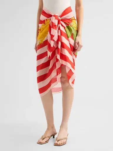 VERANDAH Women's Ammama Silk-Cotton Pareo | Thumbnail 4