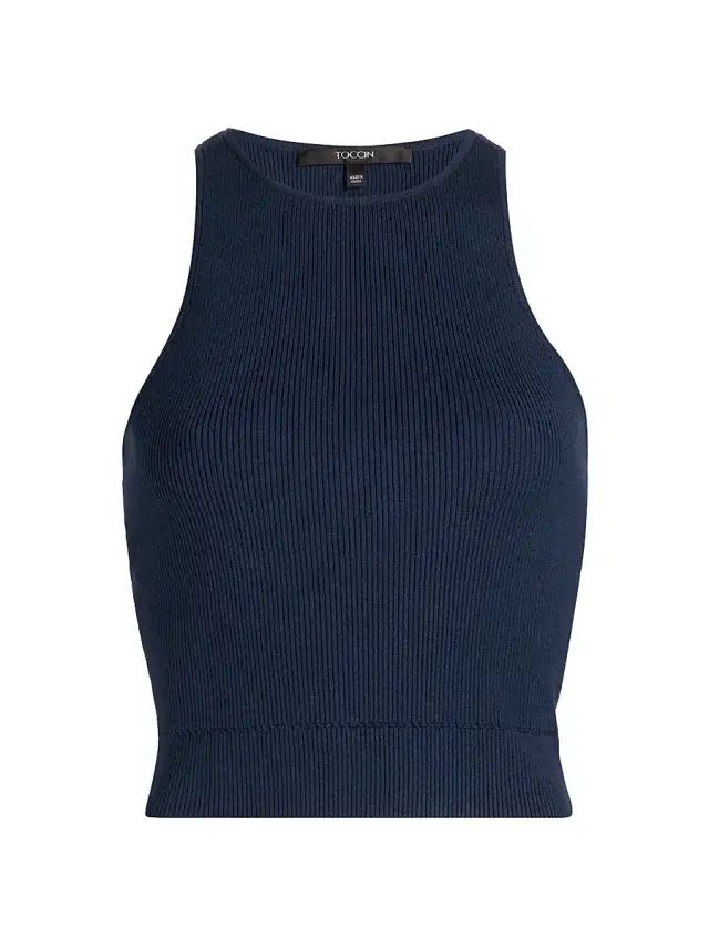 Toccin Women's Avery Racer Tank - Navy