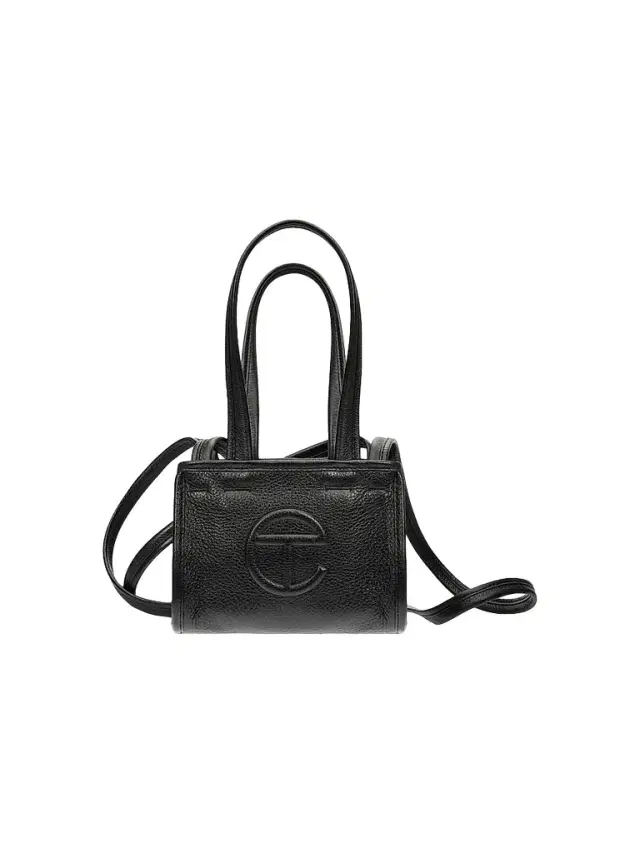 Men's  Pebble Leather Carry Bag - Black