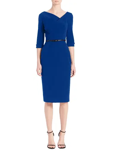 Black Halo Women's Jackie O Three-Quarter Sleeve Dress - Cobalt | Thumbnail 1 Black Halo Women's Jackie O Three-Quarter Sleeve Dress - Cobalt | Thumbnail 1
