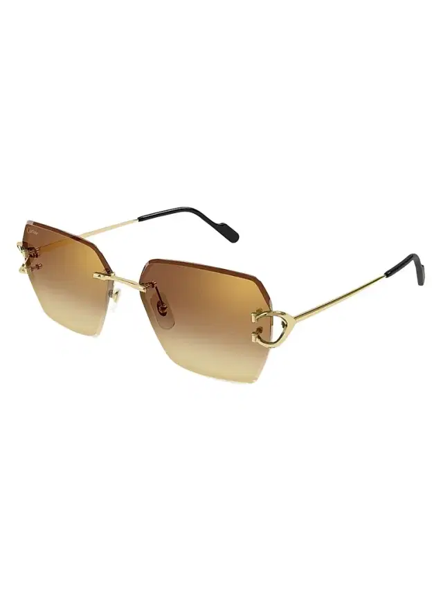 Women's C Decor 58MM 24K-Gold-Plated Metal Rimless Butterfly Sunglasses