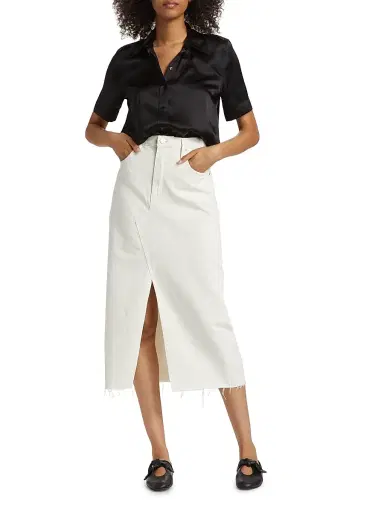 L'Agence Women's Ellah Satin Silk Shirt | Thumbnail 2 L'Agence Women's Ellah Satin Silk Shirt | Thumbnail 2