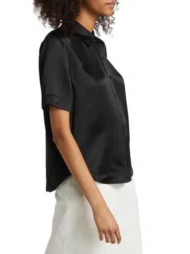 L'Agence Women's Ellah Satin Silk Shirt | Thumbnail 4 L'Agence Women's Ellah Satin Silk Shirt | Thumbnail 4
