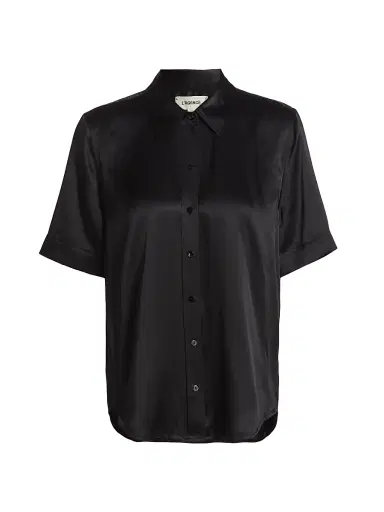 L'Agence Women's Ellah Satin Silk Shirt | Thumbnail 1 L'Agence Women's Ellah Satin Silk Shirt | Thumbnail 1