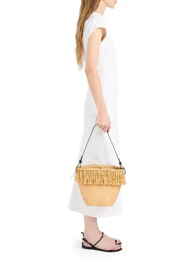 Proenza Schouler Women's Small Fringe Raffia Bucket Bag | Thumbnail 2