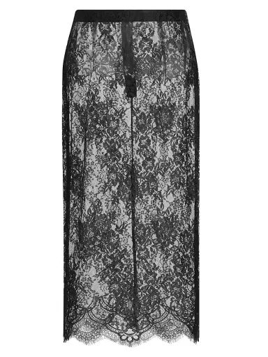 L'Agence Women's Makena Sheer Floral Lace Pencil Skirt | Thumbnail 1