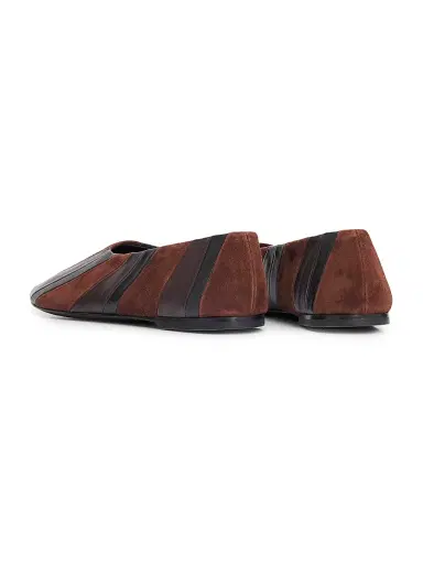 Proenza Schouler Women's Glove Pieced Leather & Suede Slippers - Black Espresso Multi - Size 12 | Thumbnail 3