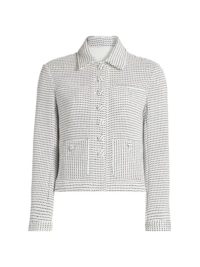 Proenza Schouler White Label Women's Osler Slim Fit Tweed Jacket - Off White