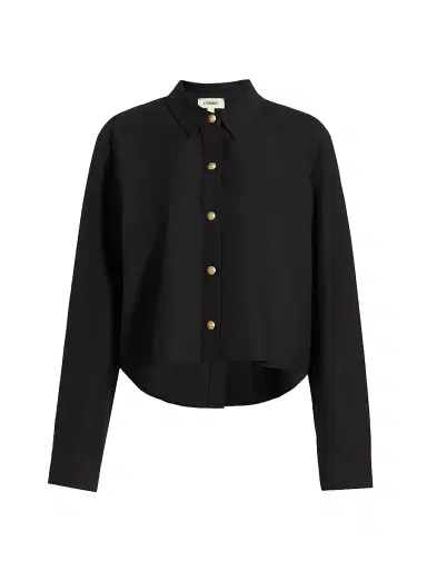 L'Agence Women's Cosette Crop High-Low Shirt | Thumbnail 1 L'Agence Women's Cosette Crop High-Low Shirt | Thumbnail 1