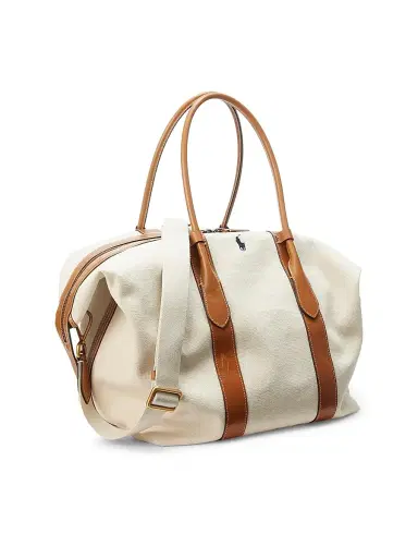 Polo Ralph Lauren Women's Extra-Large Bellport Canvas Tote Bag - Natural | Thumbnail 3