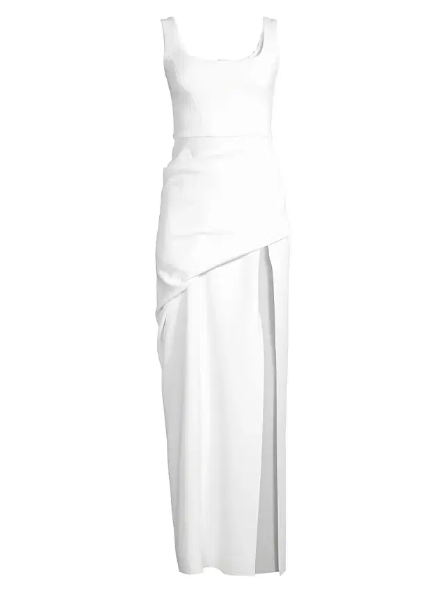 Black Halo Women's Eve Katia Draped Gown - Whip Cream