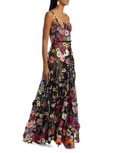 Bronx Banco Women's Jasmine Multi Floral Maxi Dress - Black Multi | Thumbnail 2 Bronx Banco Women's Jasmine Multi Floral Maxi Dress - Black Multi | Thumbnail 2