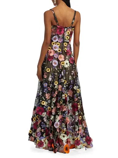 Bronx Banco Women's Jasmine Multi Floral Maxi Dress - Black Multi | Thumbnail 5 Bronx Banco Women's Jasmine Multi Floral Maxi Dress - Black Multi | Thumbnail 5