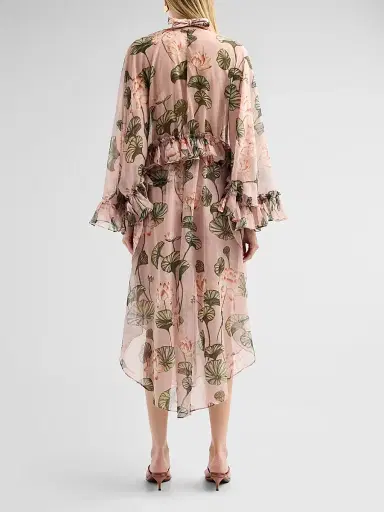PatBo Women's Lotus Ruffle Cover-Up - Light Pink - Size XS | Thumbnail 3