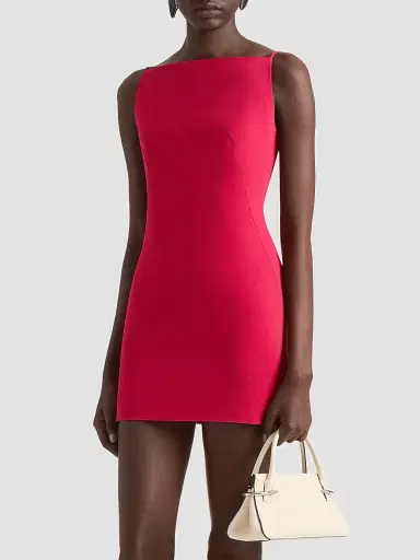 Givenchy Women's Sliced Mini Dress in Crepe Cady | Thumbnail 3 Givenchy Women's Sliced Mini Dress in Crepe Cady | Thumbnail 3