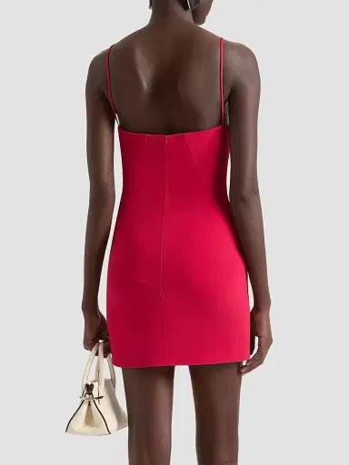 Givenchy Women's Sliced Mini Dress in Crepe Cady | Thumbnail 4 Givenchy Women's Sliced Mini Dress in Crepe Cady | Thumbnail 4