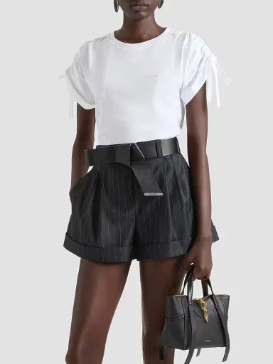 Givenchy Women's T-Shirt in Cotton with Bows - White - Size XS | Thumbnail 3