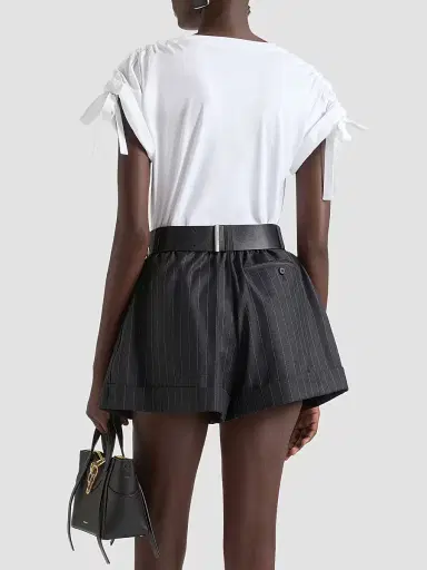 Givenchy Women's T-Shirt in Cotton with Bows - White - Size XS | Thumbnail 4
