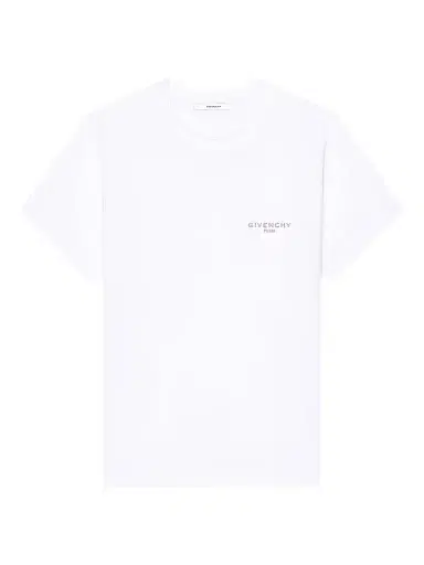 Givenchy Women's Slim T-Shirt in Cotton with Embroidery - White | Thumbnail 1