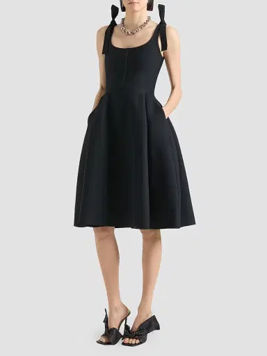 Givenchy Women's Dress in Compact Knit with Bows | Thumbnail 2