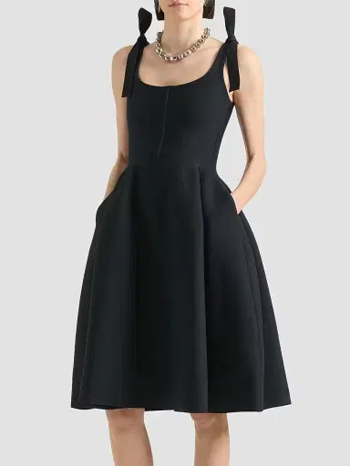 Givenchy Women's Dress in Compact Knit with Bows | Thumbnail 3