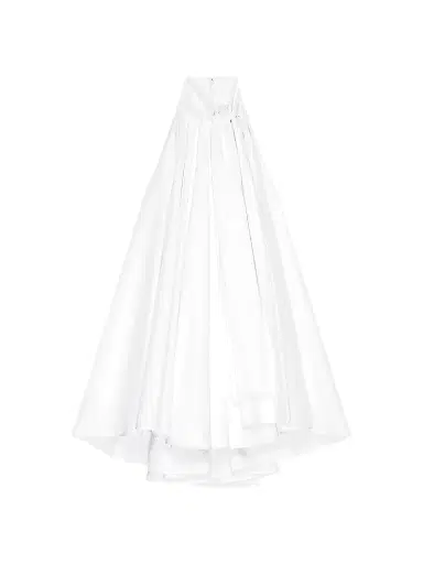 Givenchy Women's Mini Dress in Poplin with Bow - White - Size 12 | Thumbnail 1