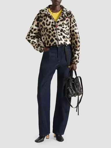 Givenchy Women's Windbreaker in Leopard Jacquard - Beige - Size 12 | Thumbnail 2