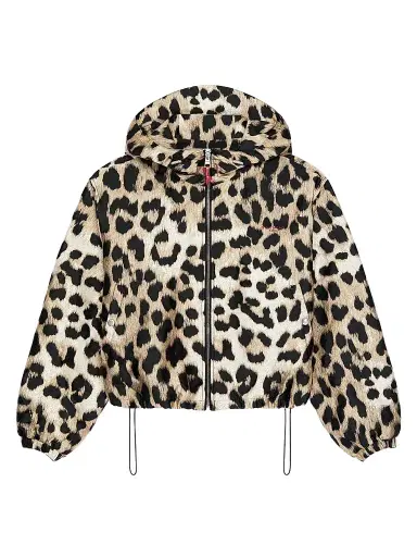 Givenchy Women's Windbreaker in Leopard Jacquard - Beige - Size 12 | Thumbnail 1