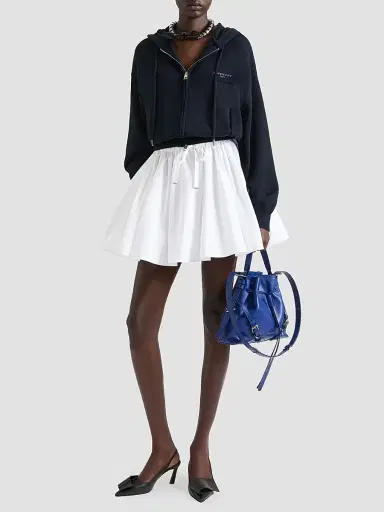 Givenchy Women's Mini Pleated Skirt in Poplin | Thumbnail 2