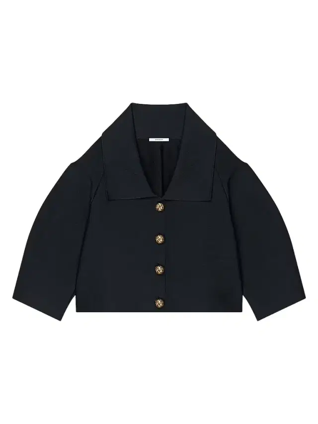 Givenchy Women's Cropped Cocoon Jacket in Compact Knit - Black