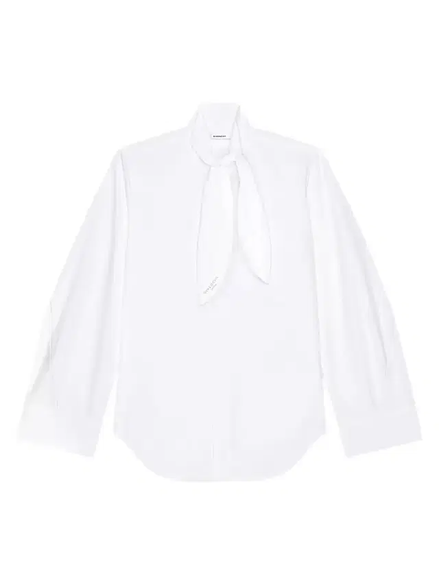 Givenchy Women's Cocoon Shirt in Poplin with Bow - White
