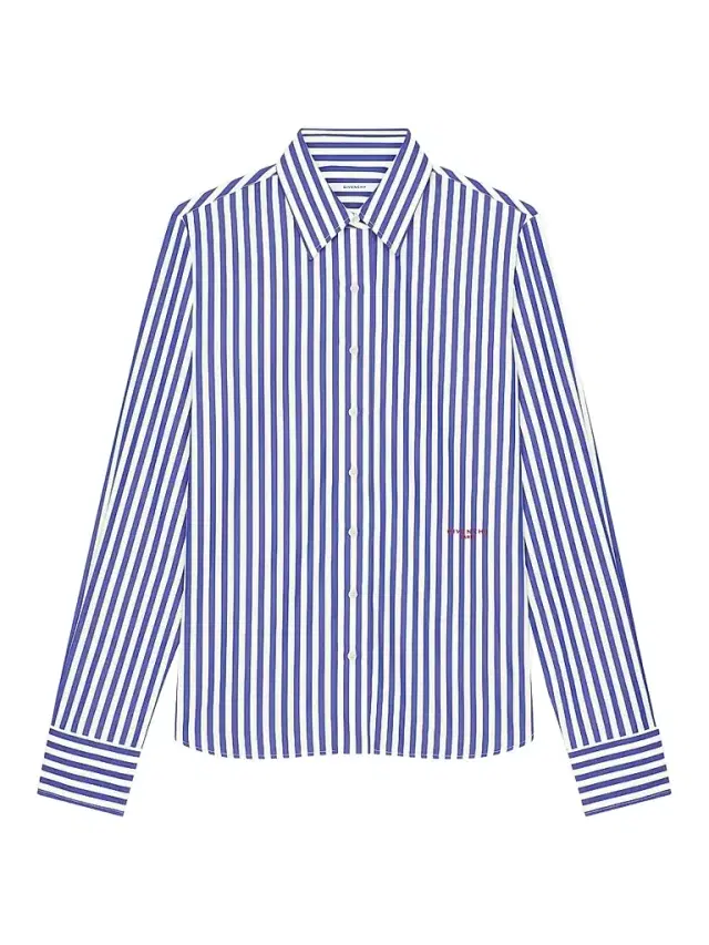 Givenchy Women's Striped Shirt in Poplin - Electric Blue White