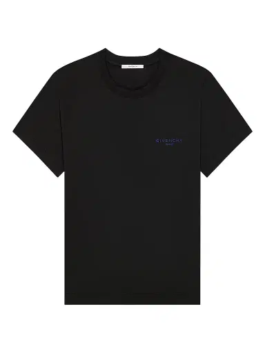 Givenchy Women's Slim T-Shirt in Cotton with Embroidery - Black | Thumbnail 1
