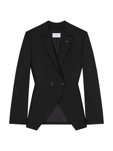 Givenchy Women's Slashed Double-Breasted Blazer in Wool and Mohair - Black | Thumbnail 1 Givenchy Women's Slashed Double-Breasted Blazer in Wool and Mohair - Black | Thumbnail 1