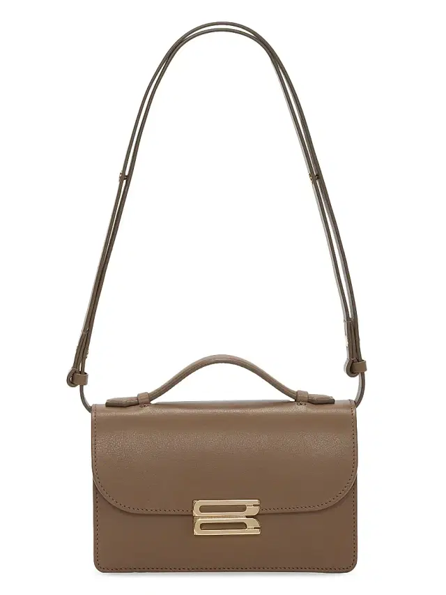 Victoria Beckham Women's Dorian  Leather Shoulder Bag - Dove Grey