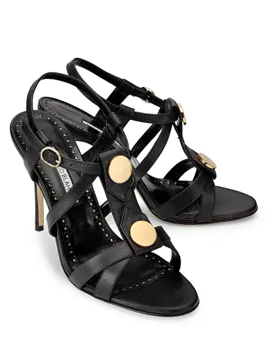 Manolo Blahnik Women's Giza 105MM Leather Sandals | Thumbnail 2