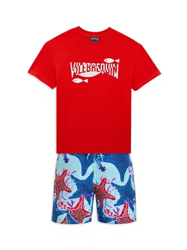 Vilebrequin Little Boy's & Boy's Glowed Star Print Swim Trunks - Size 6 | Thumbnail 2