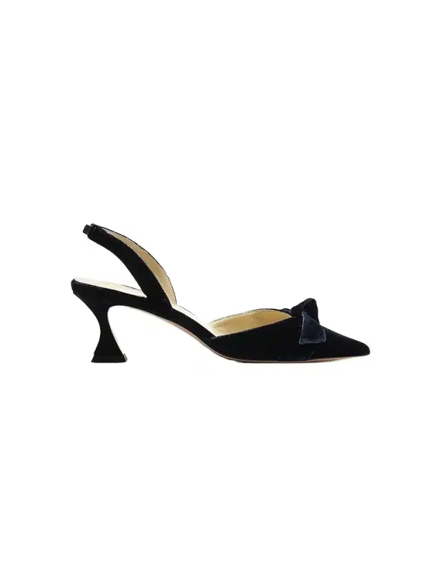 Alexandre Birman Women's Clarita Bell 60MM Velvet Slingback Pumps - Blu Notte