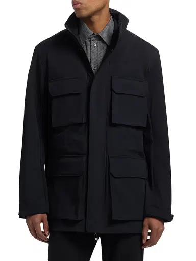 Emporio Armani Men's Nylon Parka Jacket - Blue Navy - Size 42 | Thumbnail 3 Emporio Armani Men's Nylon Parka Jacket - Blue Navy - Size 42 | Thumbnail 3