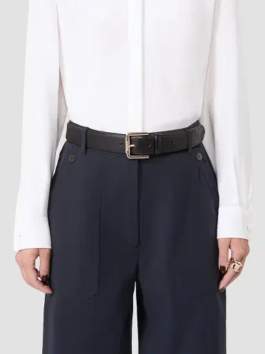 Max Mara Women's Leather Belt - Black | Thumbnail 2