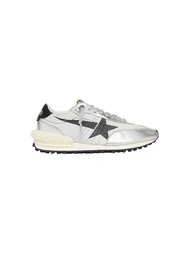Golden Goose Men's Marathon Nylon & Leather Low-Top Sneakers - Silver Black - Size 6 | Thumbnail 1