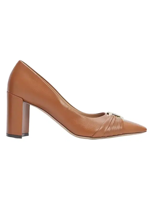 Women's Tillya Gancini Toe 70MM Leather Bock Heel Pumps - Naturale