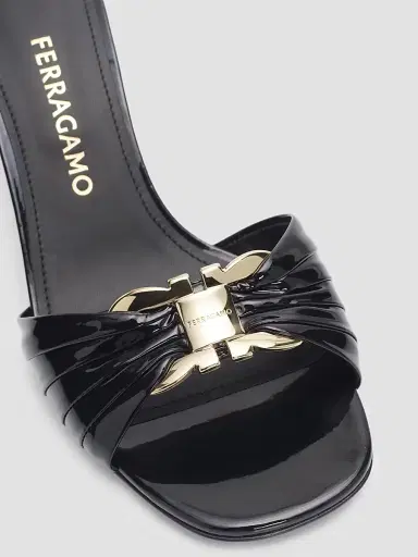 Ferragamo Women's Witty Gancini Toe 70MM Leather Kitten Heel Mules - Nero - Size 11 | Thumbnail 3 Ferragamo Women's Witty Gancini Toe 70MM Leather Kitten Heel Mules - Nero - Size 11 | Thumbnail 3