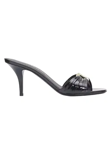 Ferragamo Women's Witty Gancini Toe 70MM Leather Kitten Heel Mules - Nero - Size 11 | Thumbnail 1 Ferragamo Women's Witty Gancini Toe 70MM Leather Kitten Heel Mules - Nero - Size 11 | Thumbnail 1