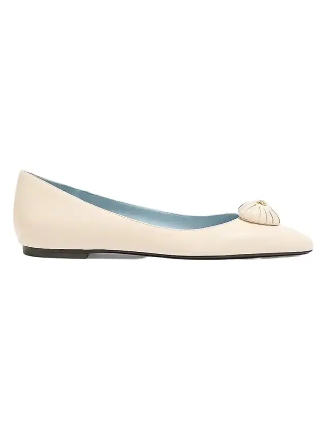 Valentino Garavani Women's Coeur Royal Kidskin Ballerinas - Butter