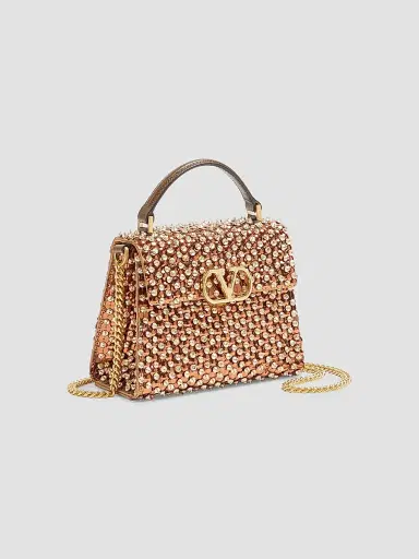 Valentino Garavani Women's V-Sling Embroidered Mini Top Handle Handbag - Gold | Thumbnail 2