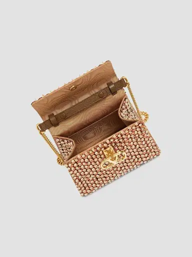 Valentino Garavani Women's V-Sling Embroidered Mini Top Handle Handbag - Gold | Thumbnail 5